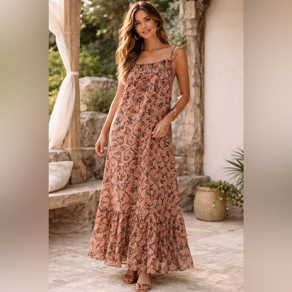 Nekane Dresses & Skirts - NKN Nekane GF Gala One Shoulder Paisley Beaded Maxi Dress Pockets Medium NWT